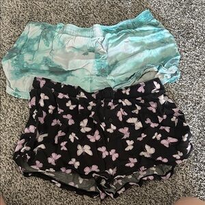 PINK Victoria's Secret Butterfly and Tie-Dye Shorts bundle
